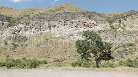 古老的洞穴修道院瓦尔齐亚乔治亚视频的预览图