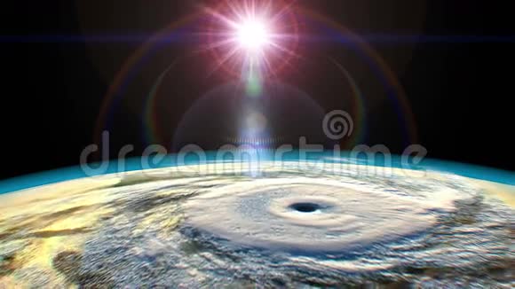 热带气旋空间视野三维动画视频的预览图