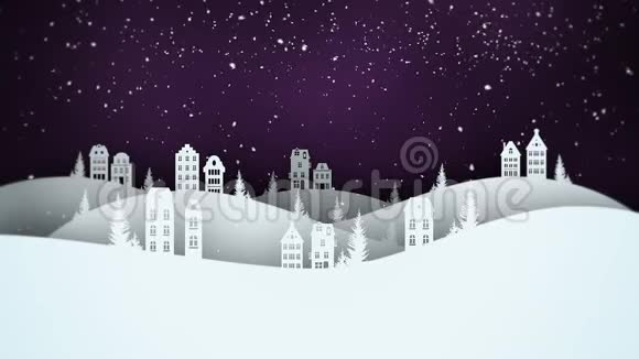 动画特写夜景和雪景视频的预览图
