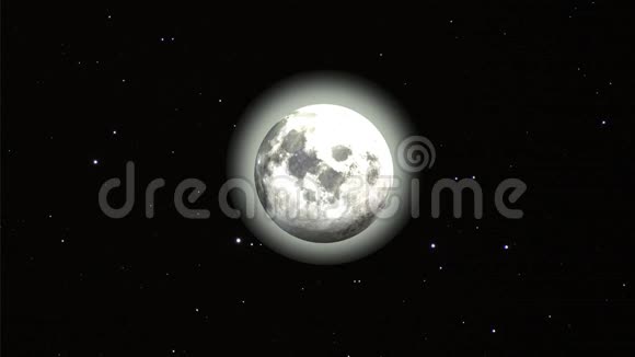 月食在星空背景上视频的预览图