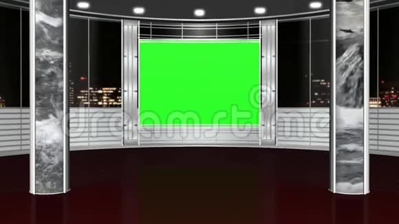 虚拟演播室背景2绿色屏幕视频的预览图