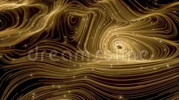 宇宙尘埃的霓虹灯与星光在波动的曲线上视频的预览图