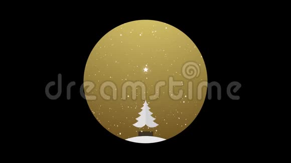 圣诞树和雪平动画视频的预览图