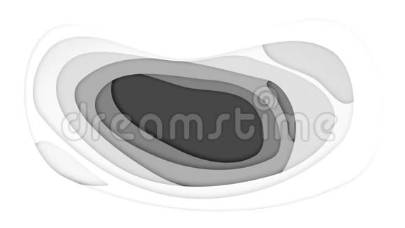 单色抽象背景与移动椭圆动画黑白几何动画摇摆的椭圆形视频的预览图