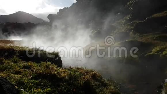 冰岛的温泉和蒸汽视频的预览图