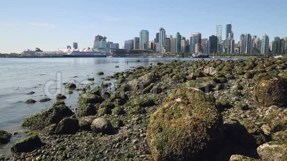 温哥华天际线斯坦利公园海岸视频的预览图