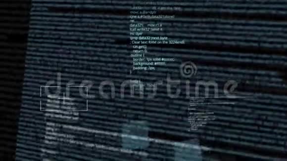 纯黑色飞行的计算机程序代码视频的预览图