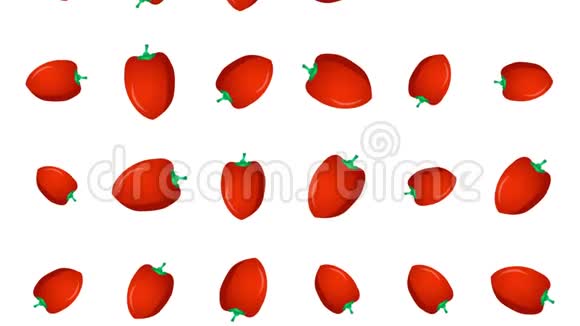 红甜保加利亚铃椒落下视频的预览图