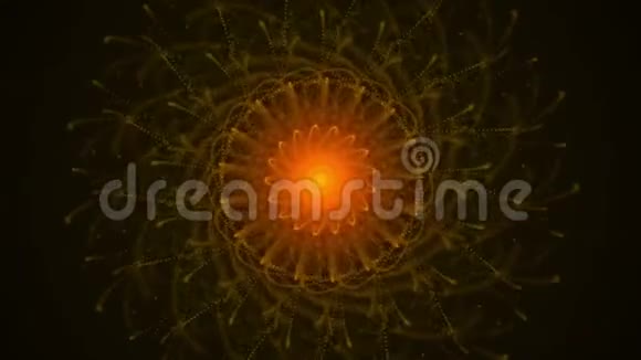 黑暗背景下的金色粒子运动视频的预览图