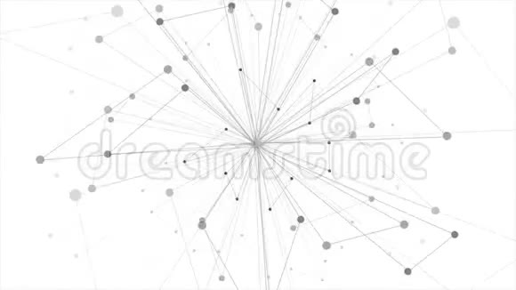 抽象技术连接多角线视频动画视频的预览图