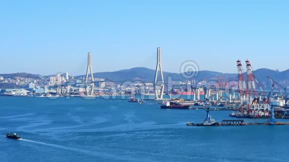 广安桥和海恩达航空景观日出釜山韩国视频的预览图