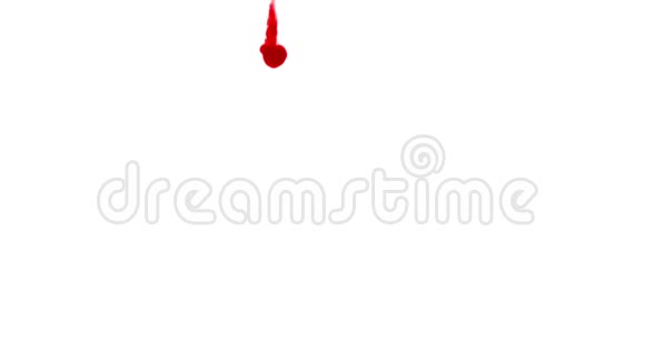 红墨水在白色背景上溶解在水中用Luma哑光计算机仿真的三维渲染单一墨水流量5视频的预览图