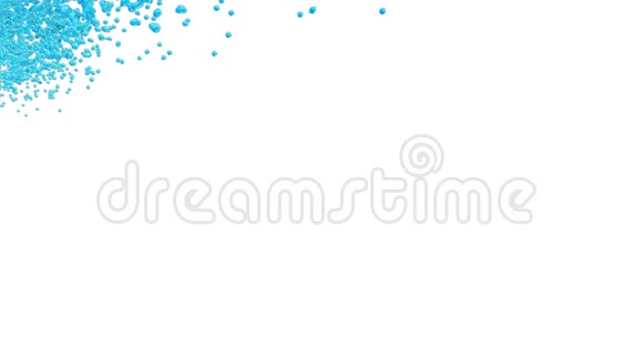 墙的甜蓝色液体为背景慢镜头拍摄阿尔法通道包括为卢马哑光第2条视频的预览图