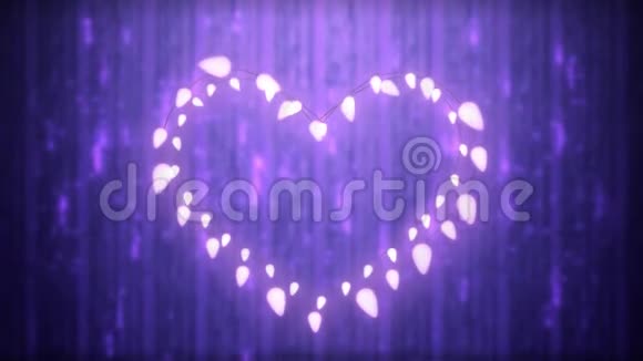 紫色背景上闪耀着仙女之心视频的预览图