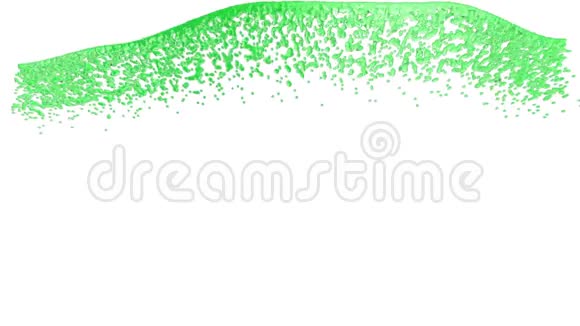 墙的甜绿色液体为背景慢镜头拍摄阿尔法通道包括为卢马哑光第1条视频的预览图