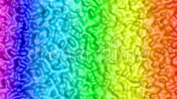 彩虹慢慢变形的表面三维渲染视频的预览图