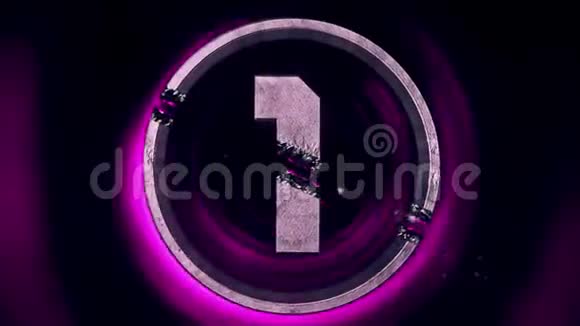 紫色十大数字圆形运动图形背景V2视频的预览图