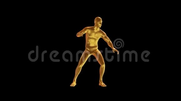 3D金人动画循环运动图形元素视频的预览图
