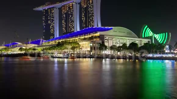 新加坡滨海湾城市景观时间流逝视频的预览图