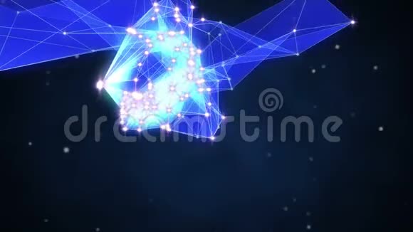 三天使形状轨道线动画背景视频的预览图