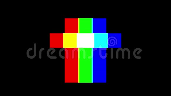 RGB交叉符号聚集光线显示动画无缝环背景新质量通用关闭老式视频的预览图