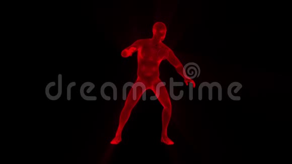 3D红线架手带球光轮回路图形元件视频的预览图