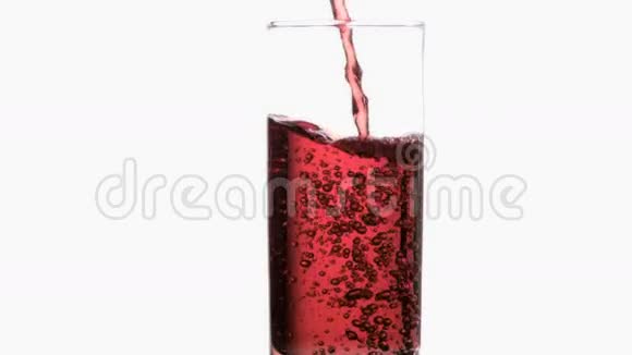 微小的红色液体在玻璃中缓慢流动视频的预览图