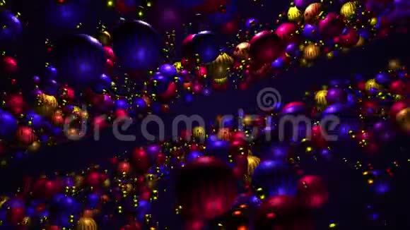 彩球粒子动画背景视频的预览图