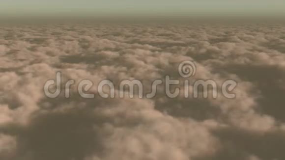 4k延时白云团空中高空飞行视频的预览图