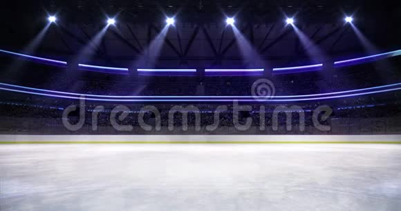 冰球场室内照明回路动画视频的预览图