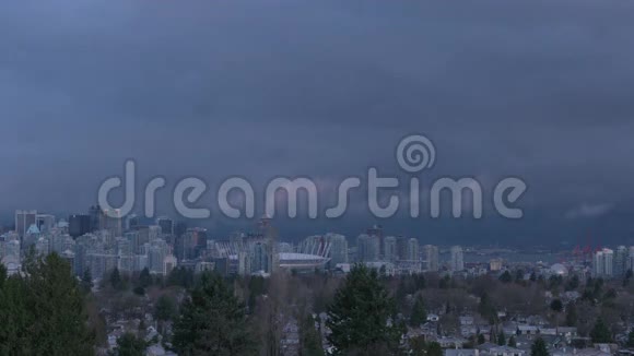 温哥华城市景观黎明时间4K视频的预览图