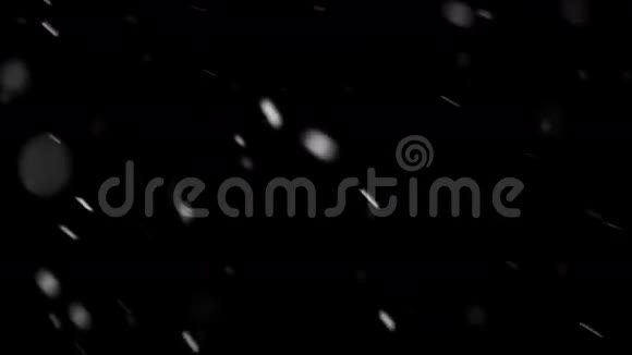 黑色背景下的白色粒子随机飞行视频的预览图
