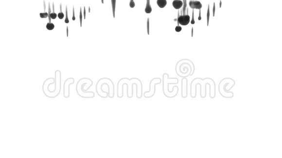 水中的3D黑色墨水墨斗的墙视频的预览图