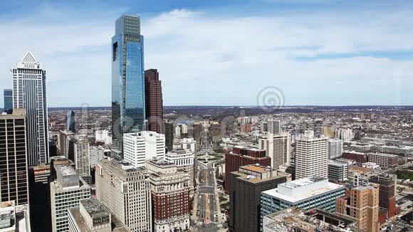 费城的空中景色视频的预览图