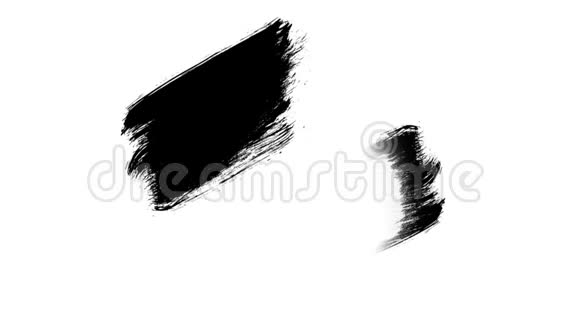 为标题或其他带有alpha通道的文本绘制黑刷Grunge背景水彩复古艺术复古抽象视频的预览图