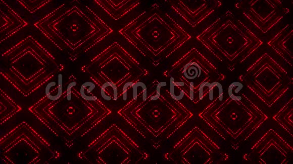 红色发光带动粒子平方VJ循环运动背景视频的预览图