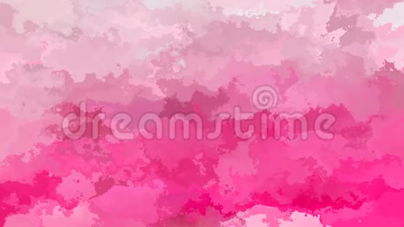 动画彩色背景无缝循环视频水彩效果热粉红色和淡玫瑰色视频的预览图