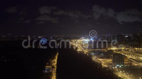 夜景城市景观顶景视频的预览图