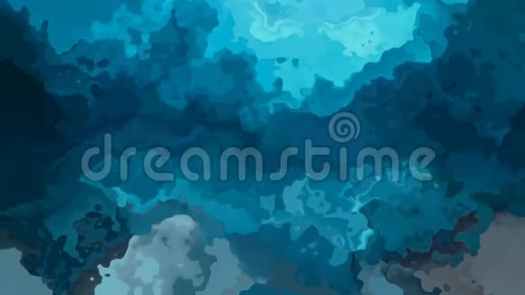抽象动画彩色背景无缝环视频深蓝绿海洋色彩视频的预览图