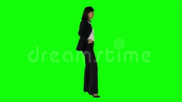 绿屏上惹火的女商人视频的预览图