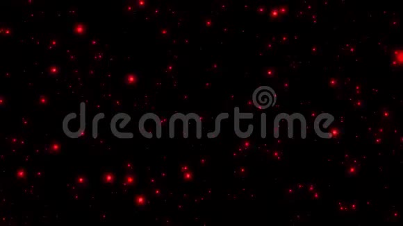 红色粒子场的速度覆盖可循环背景视频的预览图