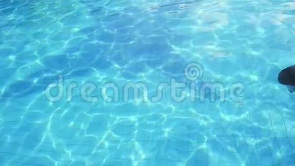 苗条的女人在水下缓慢地游泳1920x1080视频的预览图