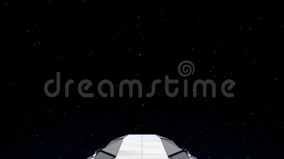 目的地深空巨型飞船飞向星空引擎闪烁三维动画视频的预览图