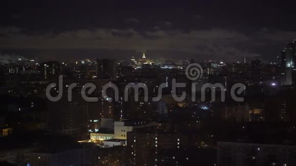 夜景城市景观顶景视频的预览图