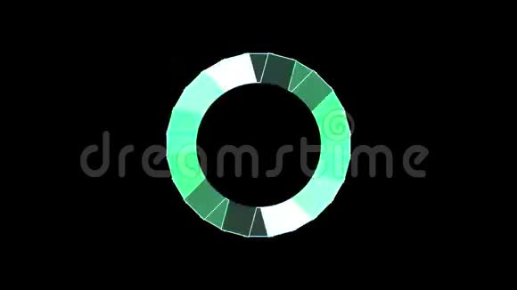 沿顺时针方向旋转的绿色和蓝色圆圈视频的预览图