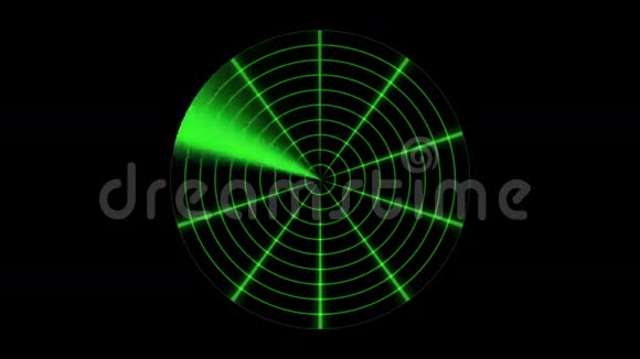 黑色绿色线性雷达屏幕视频的预览图