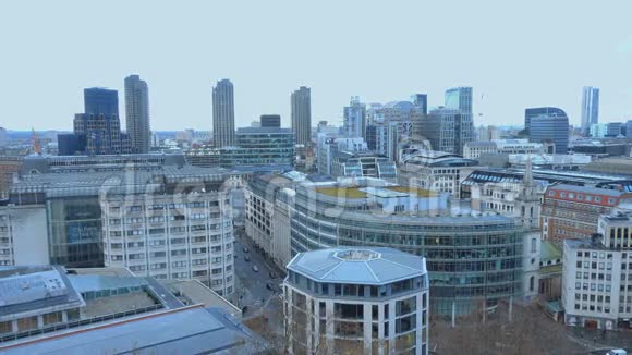 伦敦现代城市鸟瞰图视频的预览图