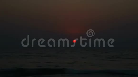 印度果阿省Palolem海滩日落视频的预览图