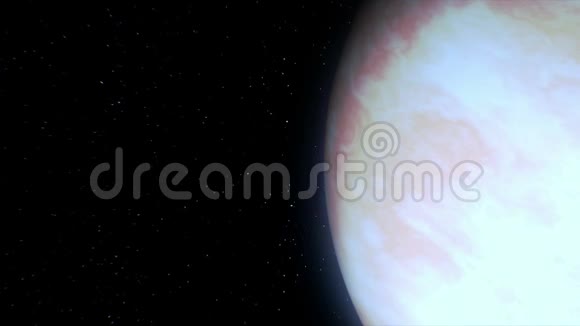 飞船飞过金星和闪亮的引擎灯3D动画地球的纹理是在图形中创建的视频的预览图