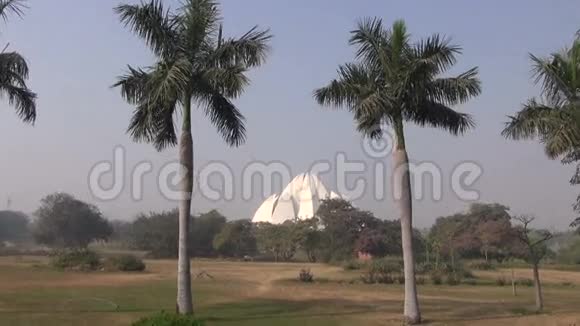 印度新德里莲花寺巴哈伊宫视频的预览图